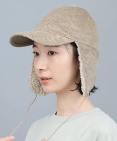 チチカカ |コーデュロイボアフライトキャップ