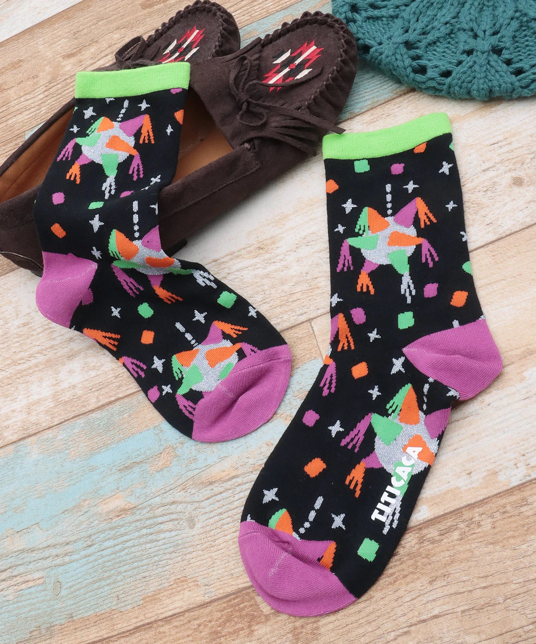 ☆ぷいちゃ様の専用のページです☆ ハッピーモチーフキラキラソックス / 靴下・ソックス | エスニック