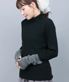 チチカカ |バイカラーリブタートルニット