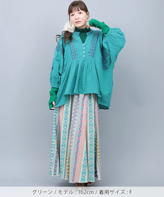 チチカカ |バイカラーリブタートルニット