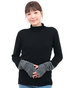 チチカカ |バイカラーリブタートルニット