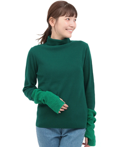 チチカカ |バイカラーリブタートルニット