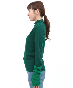 チチカカ |バイカラーリブタートルニット