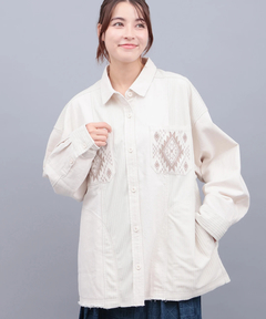 チチカカ |デニムコールパッチシャツ