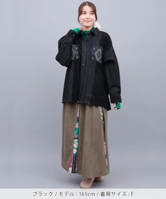 チチカカ |デニムコールパッチシャツ