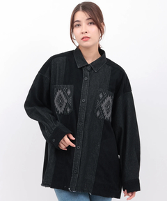 チチカカ |デニムコールパッチシャツ