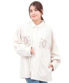 チチカカ |デニムコールパッチシャツ