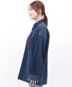 チチカカ |デニムコールパッチシャツ