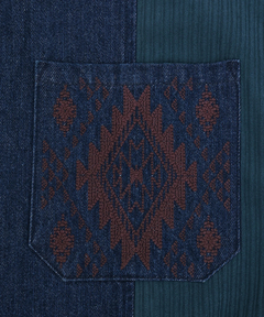 チチカカ |デニムコールパッチシャツ