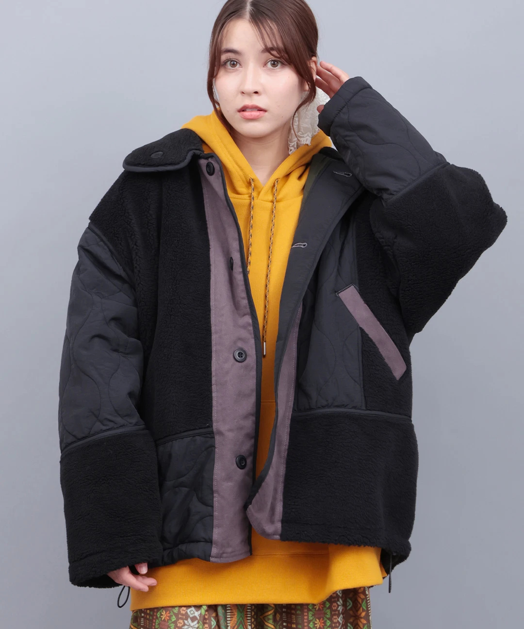 チチカカ（titicaca）/ボア×キルトリバーシブルブルゾン ボア×キルトリバーシブルブルゾン / ジャケット・ブルゾン