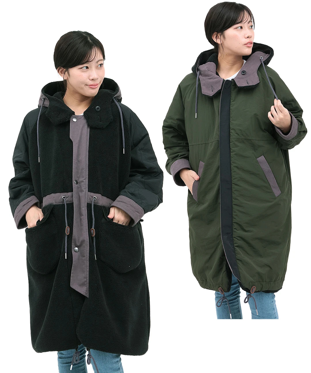 ✨新品タグ付き ディーゼル リバーシブル 3way 切替 コート ボア フード ボア×キルトリバーシブルコート / コート | エスニックファッション