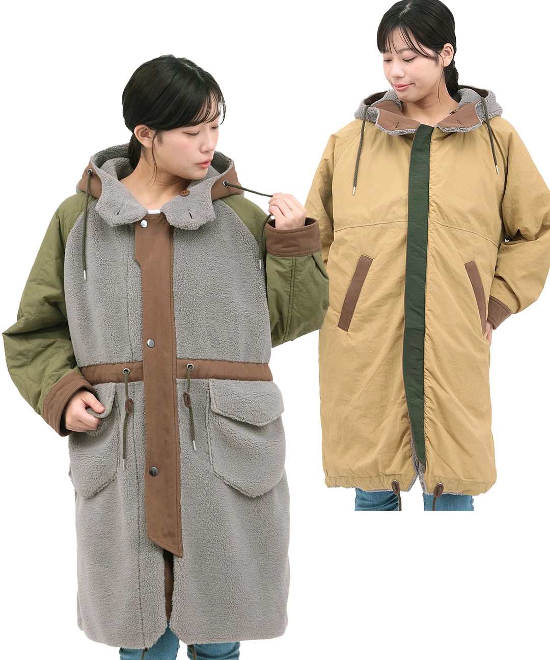 ボア×キルトリバーシブルコート / コート | エスニックファッション