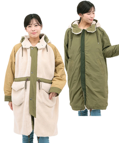 チチカカ |ボア×キルトリバーシブルコート