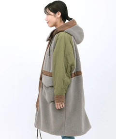 チチカカ |ボア×キルトリバーシブルコート