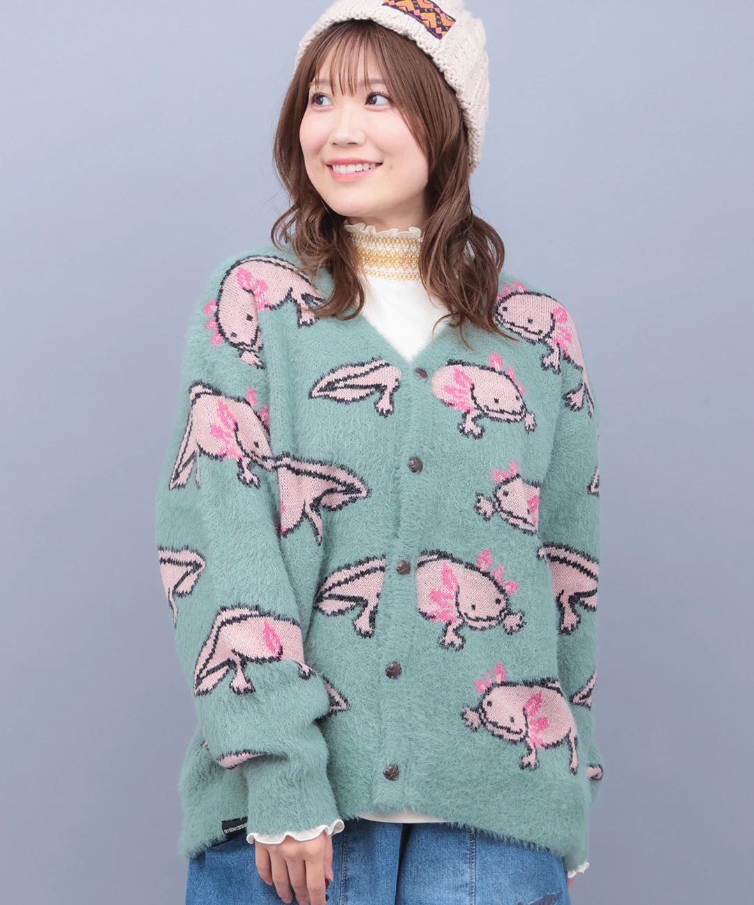 あみごりさま専用です★ゴースローキャラバン ウーパールーパールーパー ニット あみごりさま専用です☆ゴースローキャラバン ウーパールーパー