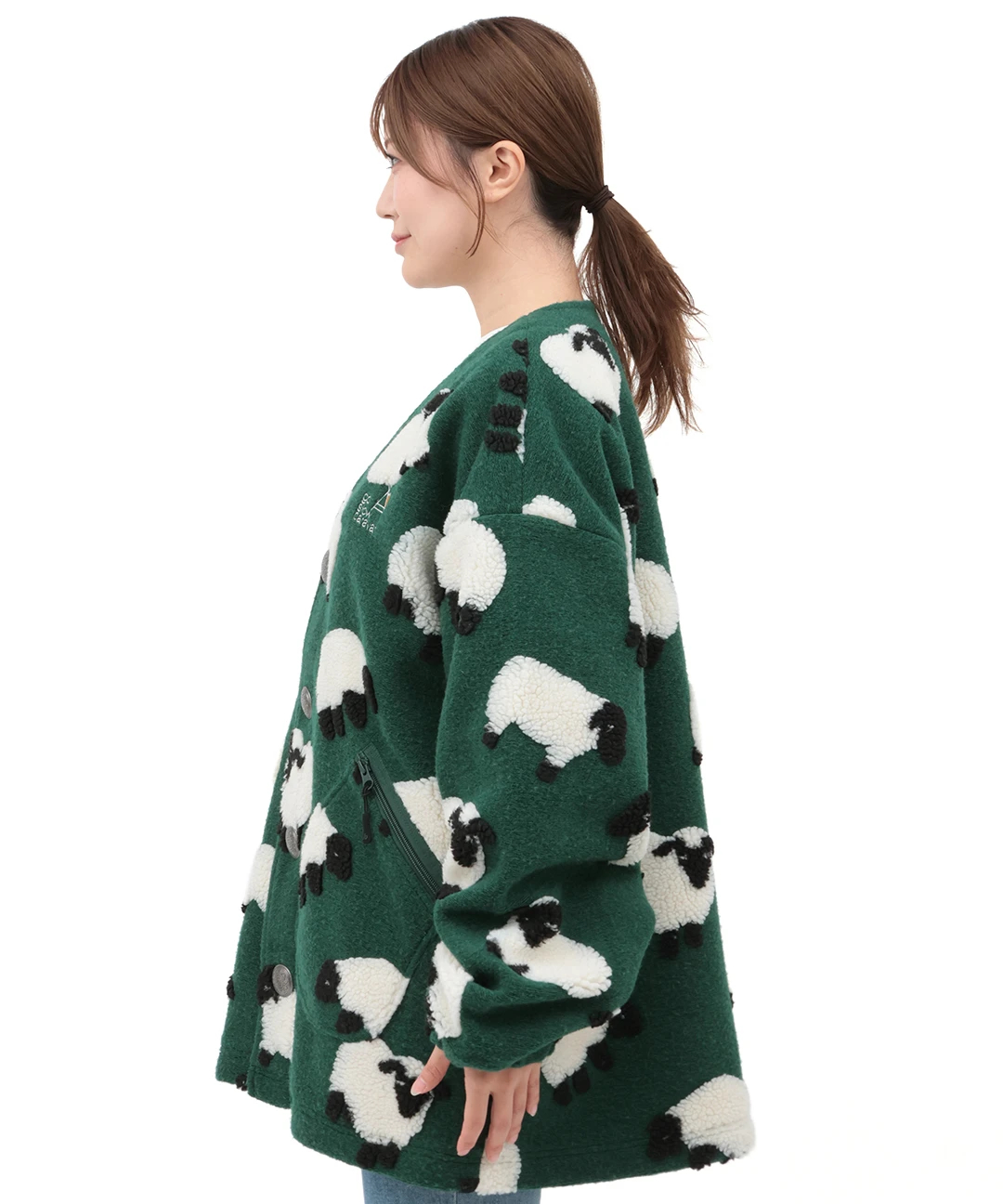 go slow caravan ジャカードボアコンチョカーディガン【WEB限定