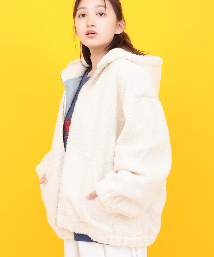 チチカカ |Orale! フード付きミックスボアブルゾン