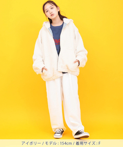 チチカカ |Orale! フード付きミックスボアブルゾン