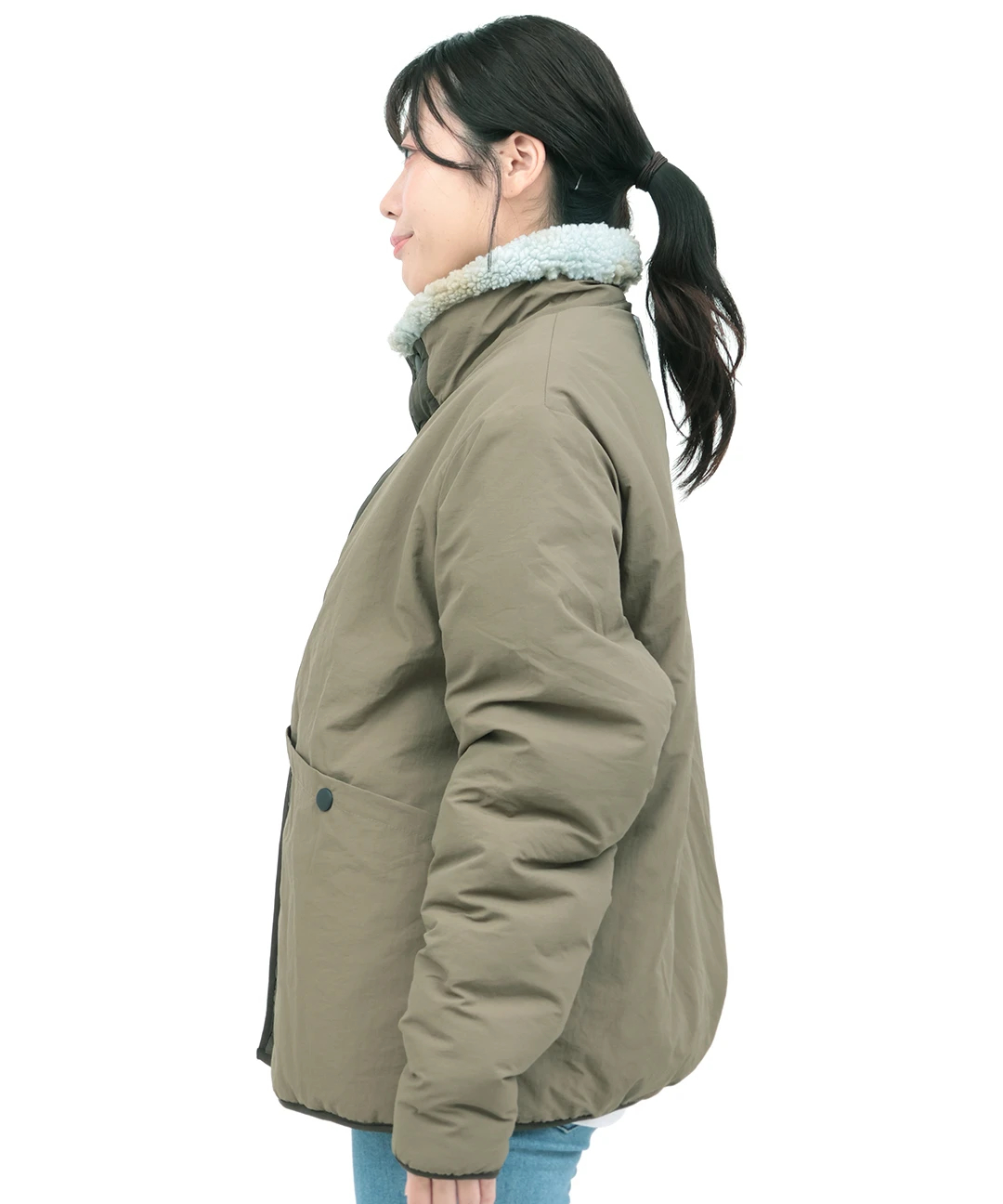 Duckster ナイロン×ボアリバーシブルジャケット / ジャケット