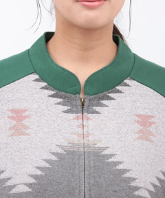 チチカカ |ジャカードコンビジップカーディガン