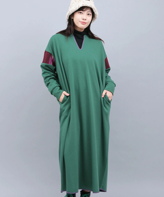 チチカカ |裏シャギースリットネックワンピース