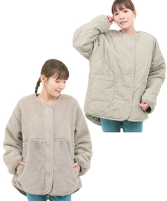 チチカカ |ボアコンビリバーシブルブルゾン