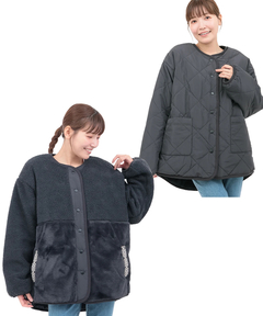 チチカカ |ボアコンビリバーシブルブルゾン