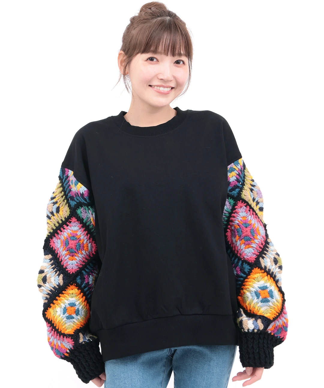 Rico スウェット×ハンドクロシェプルオーバー / スウェット・パーカー