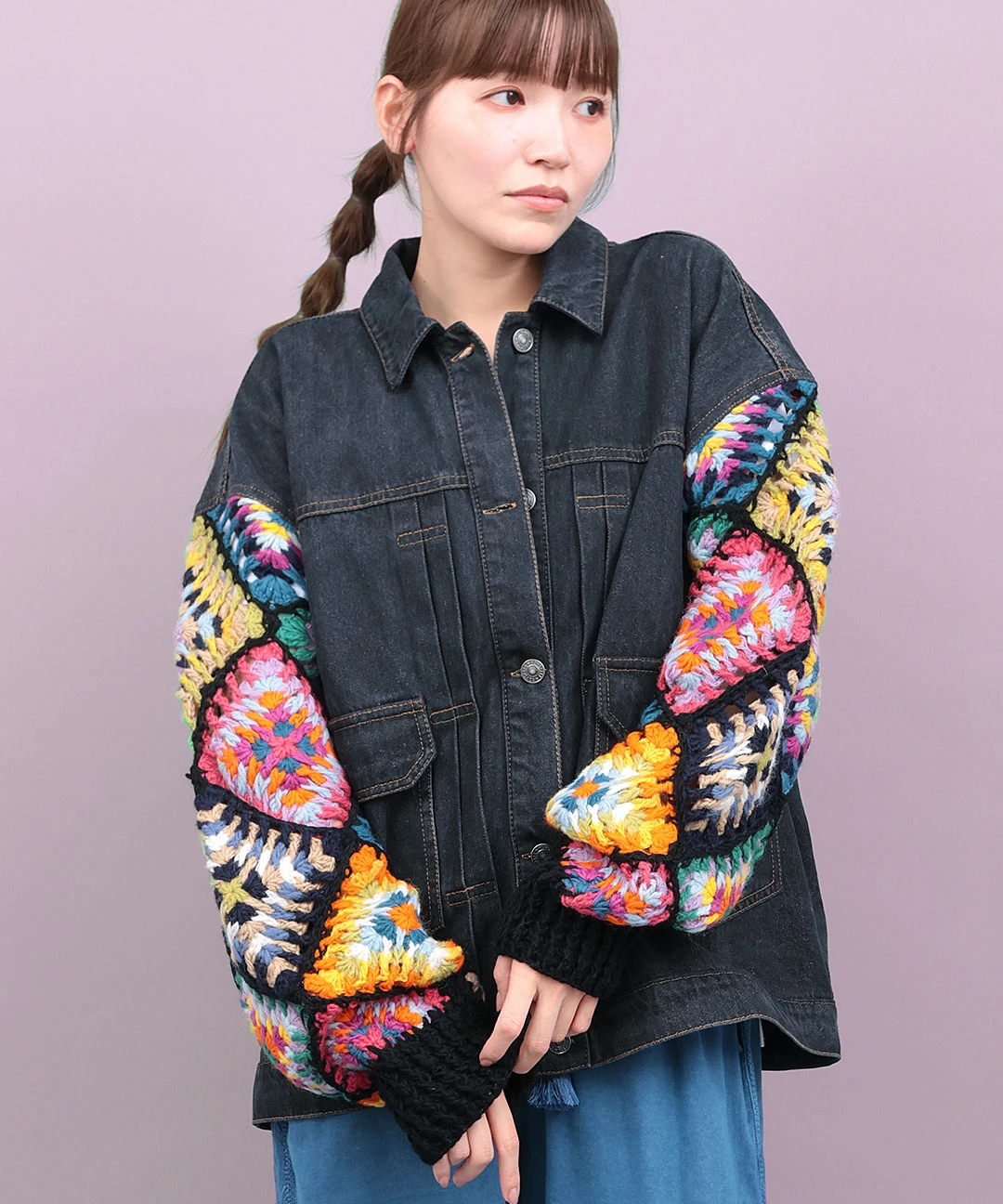 Rico ハンドクロシェスリーブデニムジャケット / ジャケット・ブルゾン