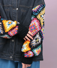 チチカカ |Rico ハンドクロシェスリーブデニムジャケット