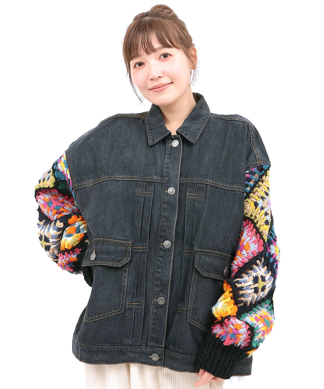 アルベロベロ　デニムカラフルモチーフジャケット アルベロベロ デニムカラフルモチーフジャケット アルベロベロ デニム