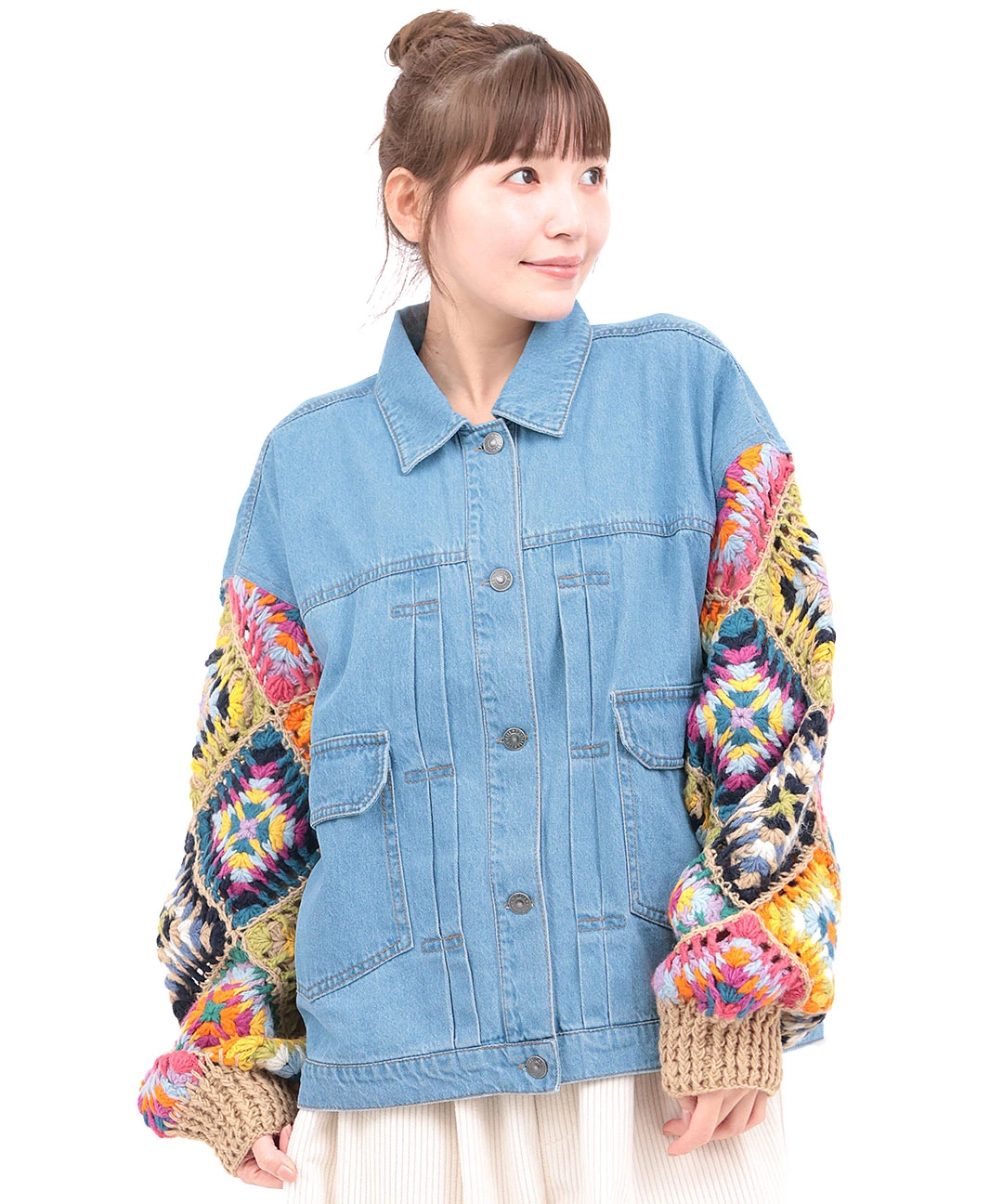 Rico ハンドクロシェスリーブデニムジャケット / ジャケット・ブルゾン