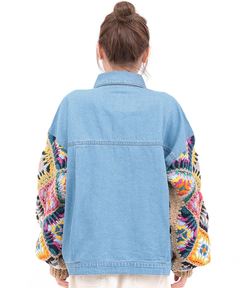 チチカカ |Rico ハンドクロシェスリーブデニムジャケット