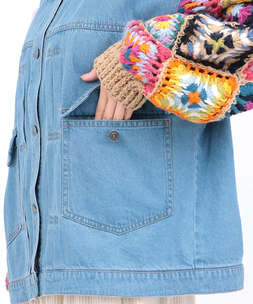 Rico ハンドクロシェスリーブデニムジャケット / ジャケット・ブルゾン