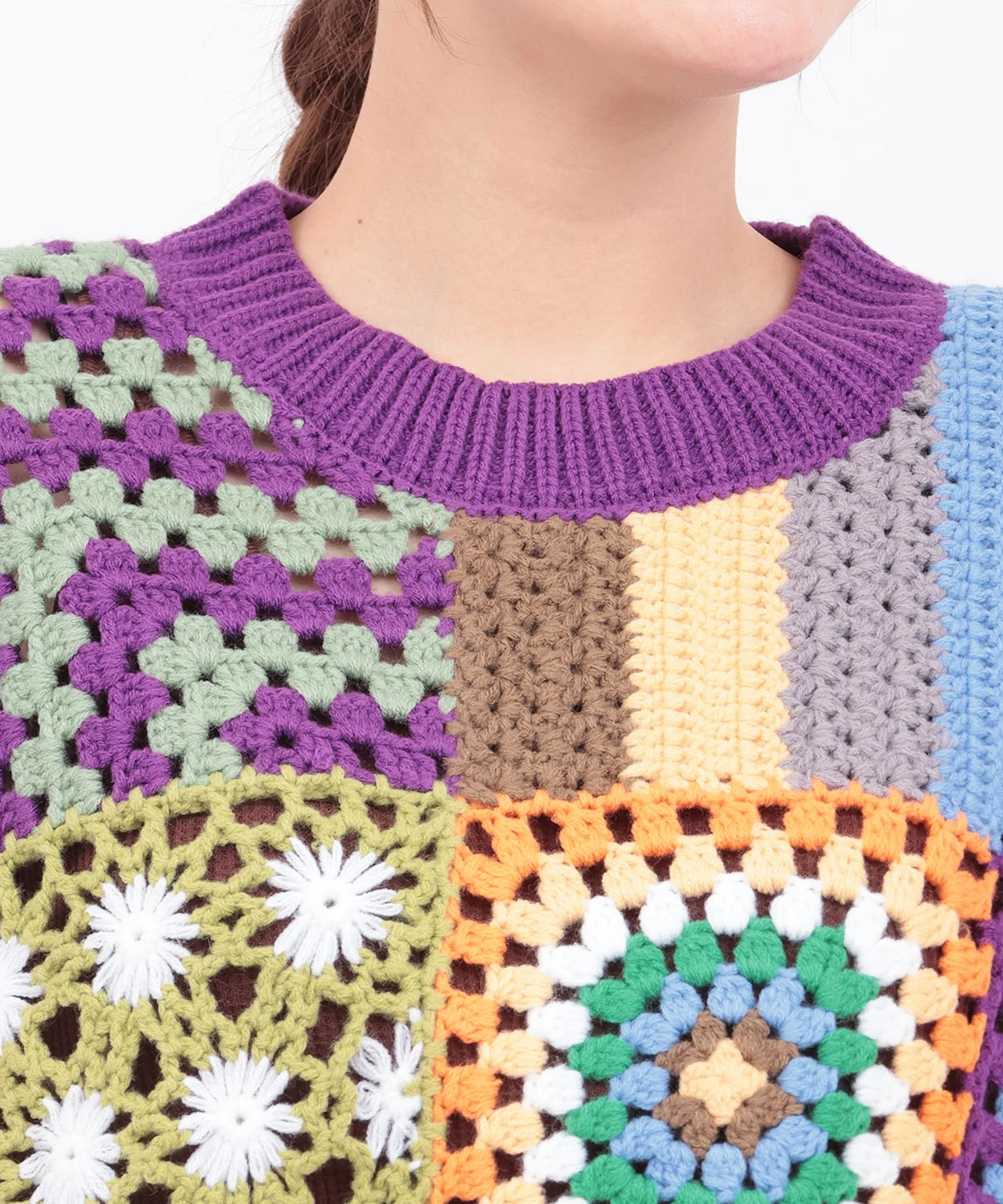 Rico パッチクロシェニットプルオーバー / ニット・セーター