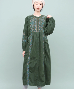 チチカカ |Rico ペイズリー刺繍コーデュロイワンピース