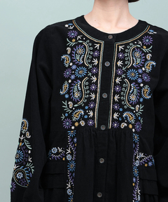 チチカカ |Rico ペイズリー刺繍コーデュロイワンピース