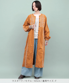 チチカカ |Rico ペイズリー刺繍コーデュロイワンピース