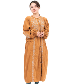 チチカカ |Rico ペイズリー刺繍コーデュロイワンピース