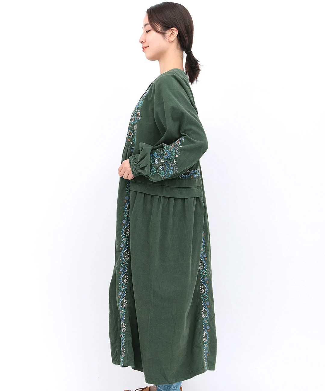 ichi ペイズリー柄 コーデュロイロングワンピース 楽天市場】使える万能アイテム最大30％OFF！ 29日10時迄 ペイズリー柄