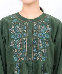 チチカカ |Rico ペイズリー刺繍コーデュロイワンピース