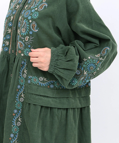 チチカカ |Rico ペイズリー刺繍コーデュロイワンピース