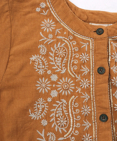 チチカカ |Rico ペイズリー刺繍コーデュロイワンピース