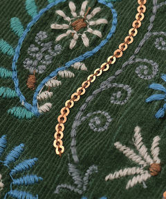 チチカカ |Rico ペイズリー刺繍コーデュロイワンピース
