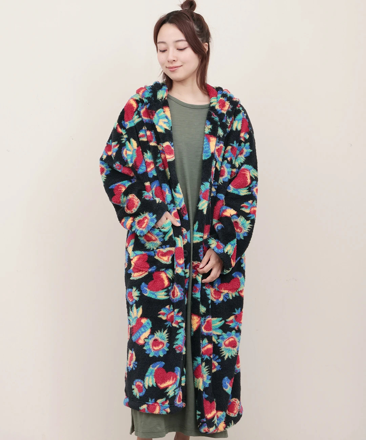 シエスタフード付きロングガウン/着用写真