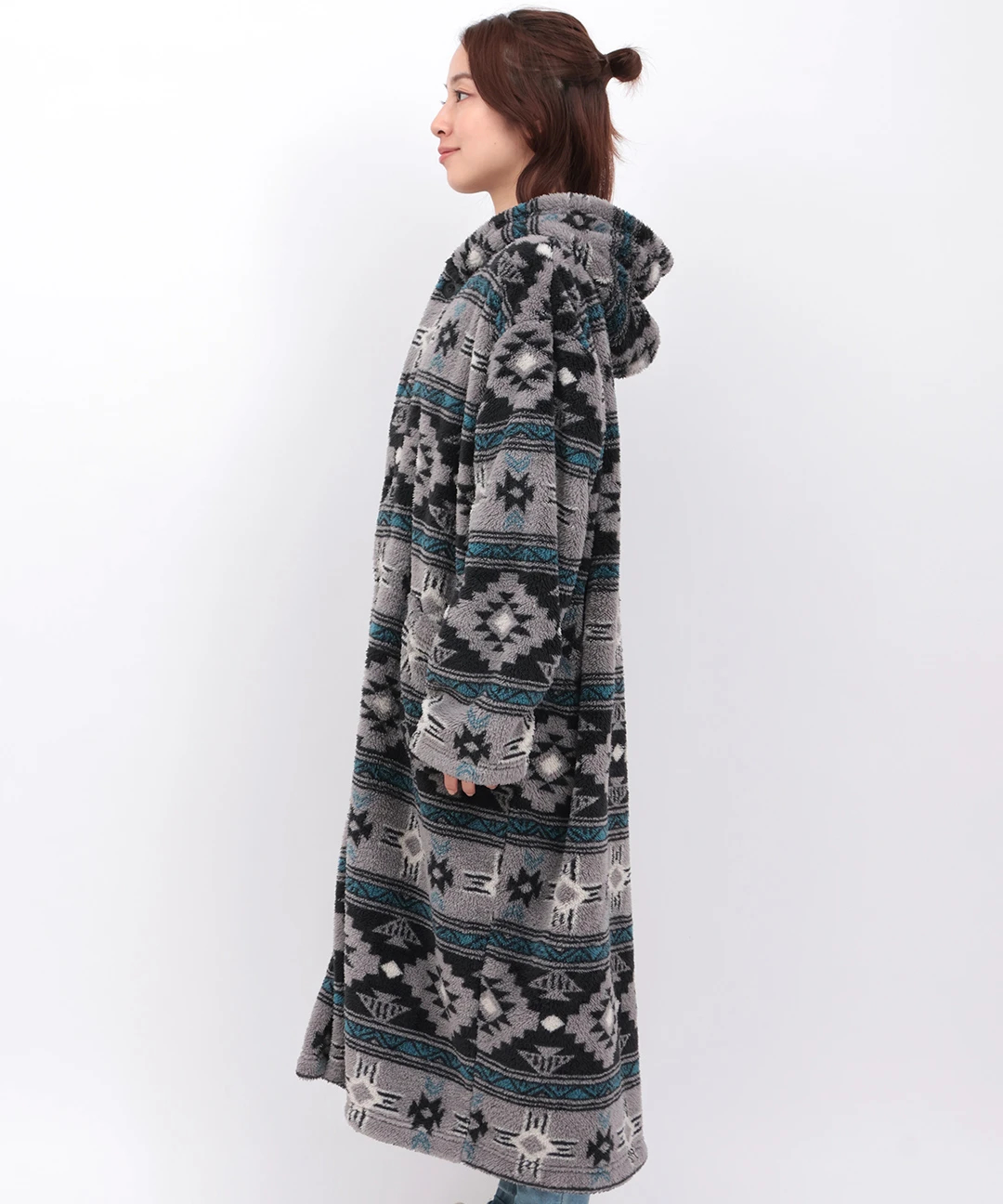 シエスタフード付きロングガウン / ルームウェア | エスニック