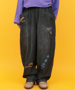 Orale! 刺繍入りデニムバルーンパンツ / パンツ | エスニック