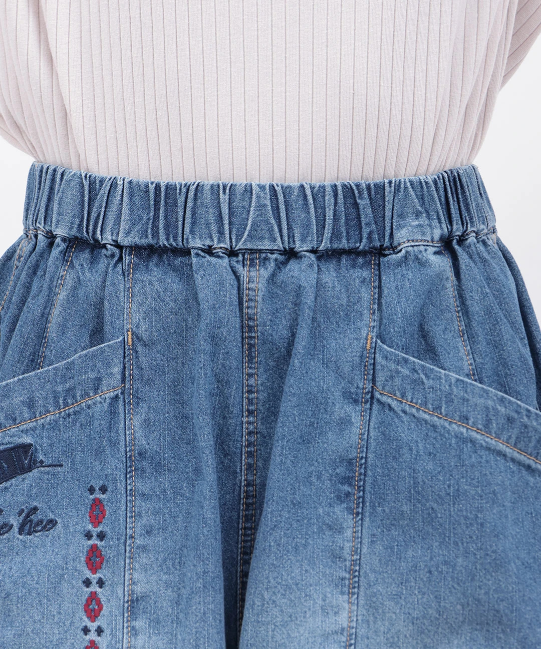 Orale! 刺繍入りデニムバルーンパンツ / パンツ | エスニック