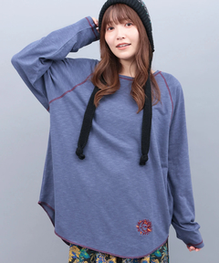 チチカカ |吸湿発熱ワンポイント刺繍ロングTシャツ