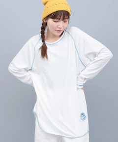 チチカカ |吸湿発熱ワンポイント刺繍ロングTシャツ
